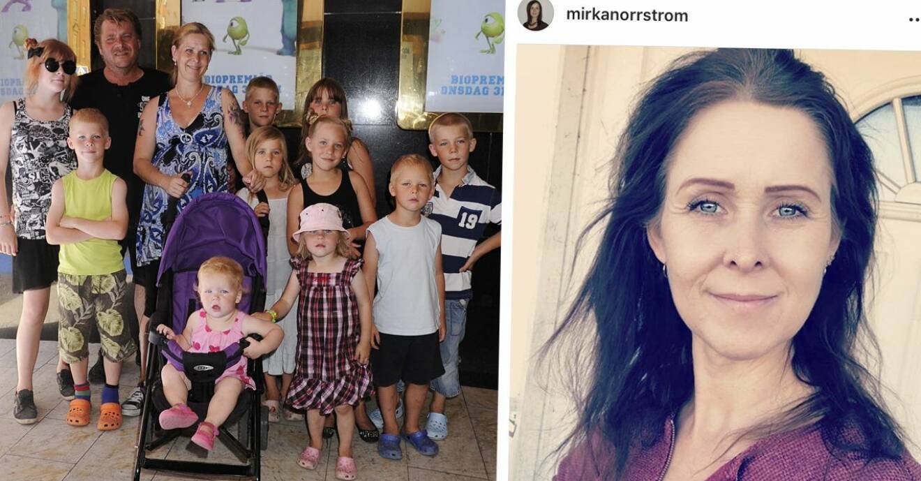Trettonbarnsmamman Mirka Norrström åkte akut med dottern Lilja in till sjukhuset.