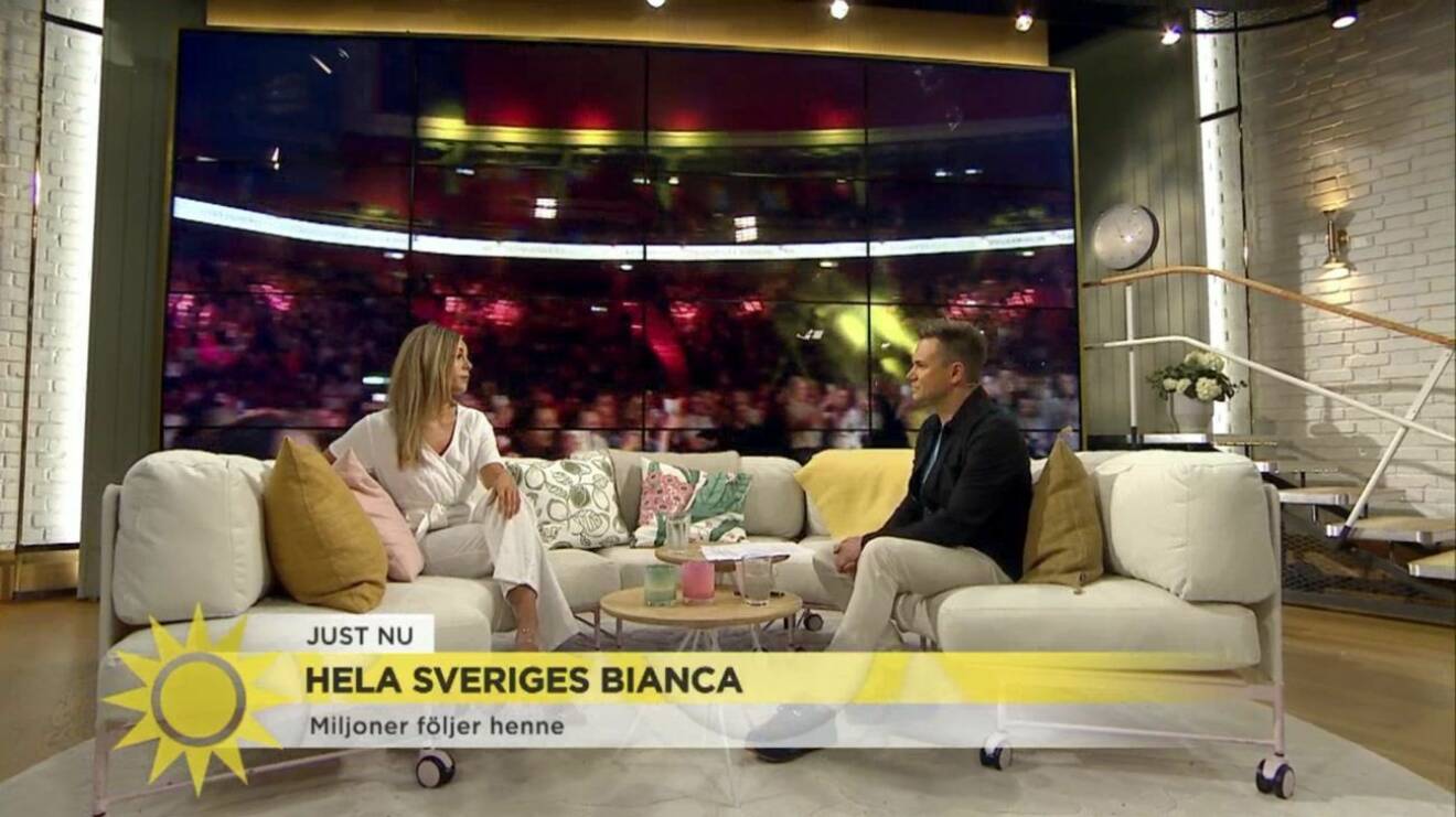 Under helgens Nyhetsmorgon på TV4 berättade Bianca Ingrosso om sin live-podd i Globen, rollen som influencer och att vara öppen mot sina fans.