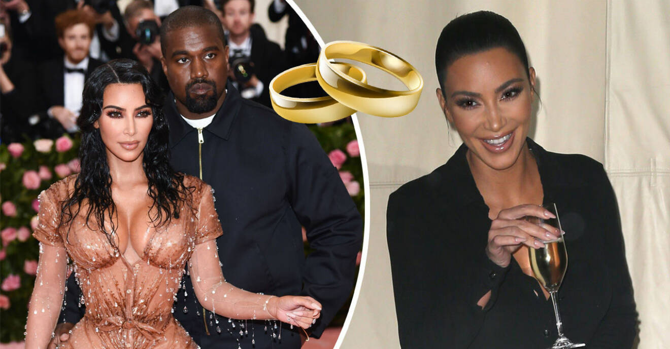 Kim kardashian och kanye west gifter om sig
