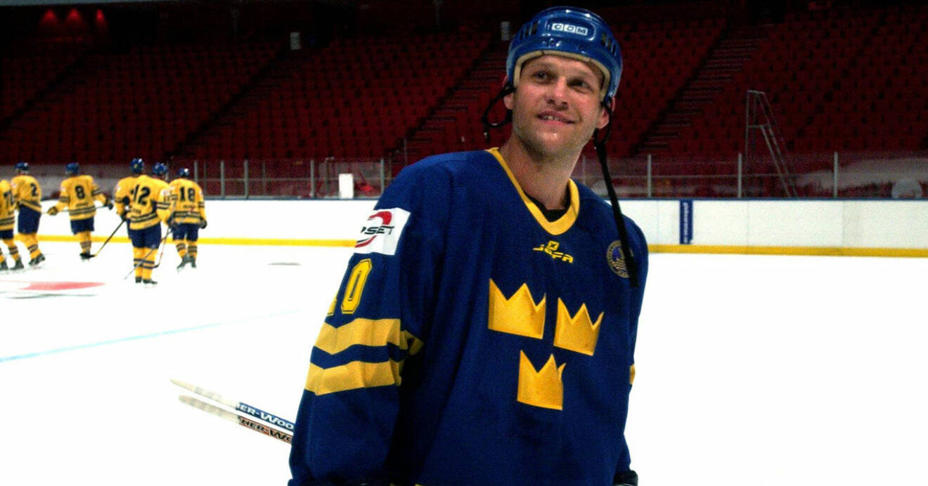 Ishockeyspelaren Andreas Johansson i World Cup 2004.