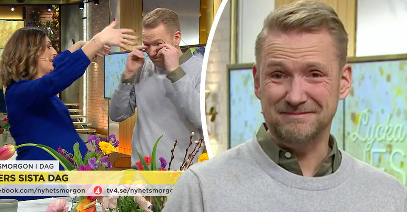 Jesper Börjesson i tårar – efter TV4-kollegornas starka avsked