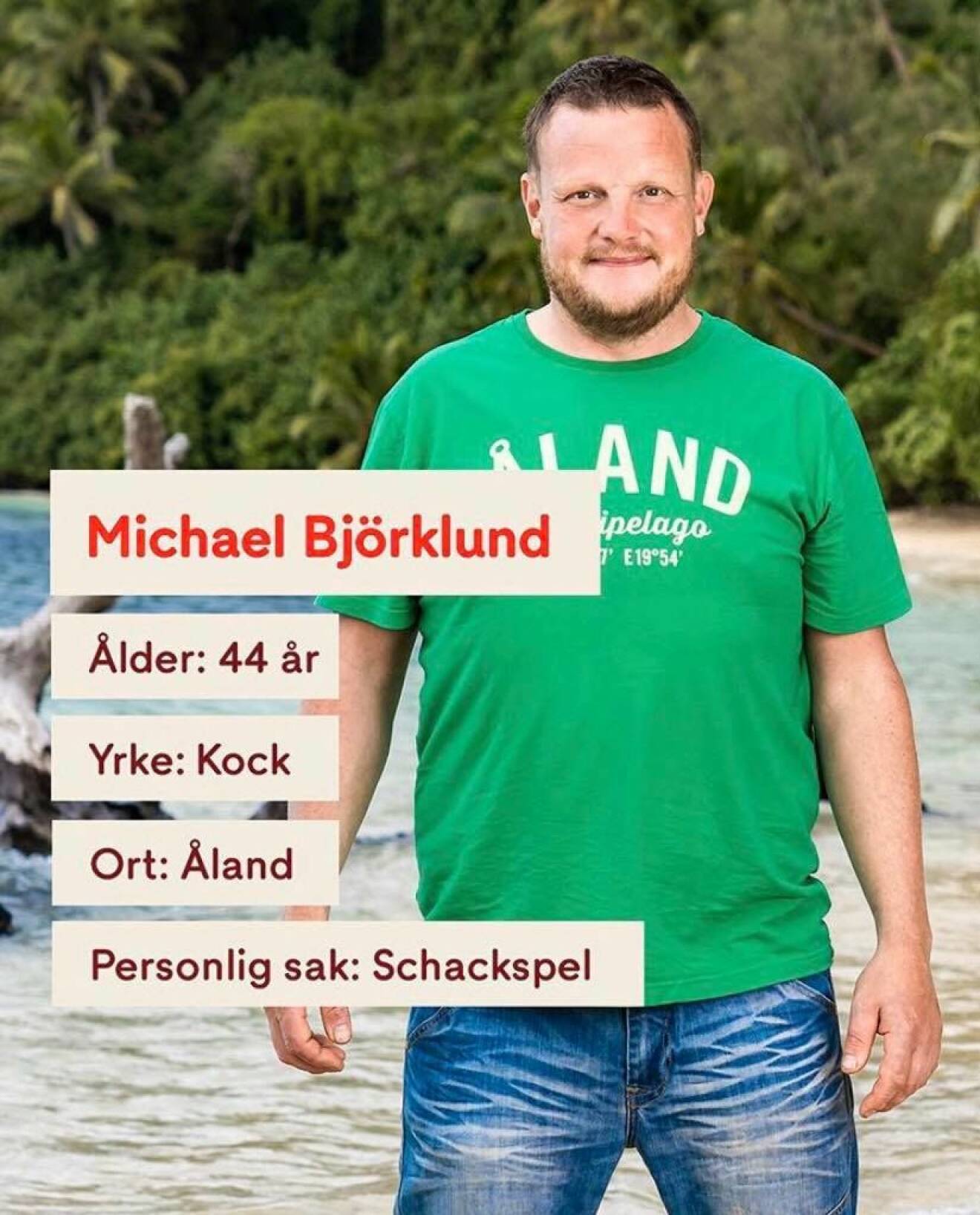 Michael Björklund i Robinson 2020