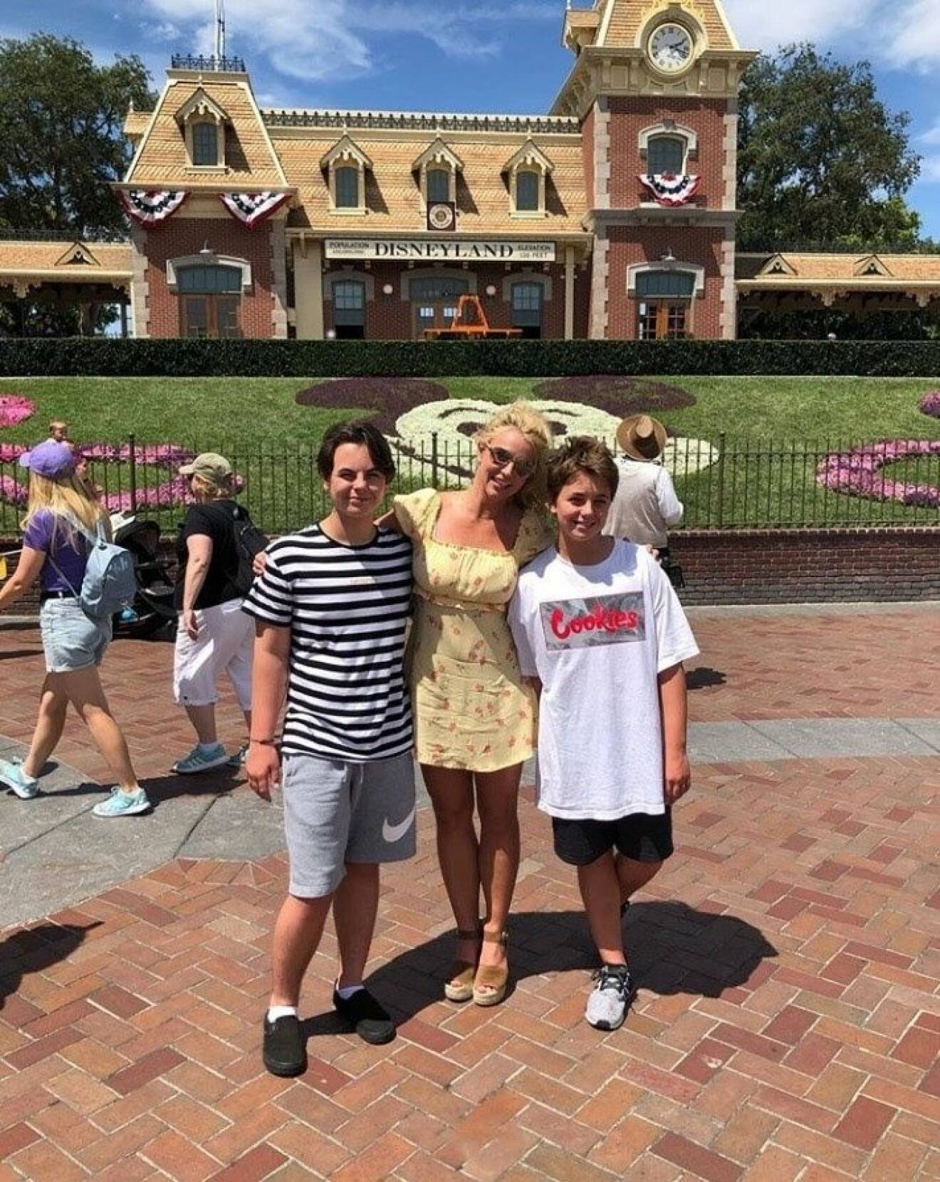 Britney Spears tillsammans med sönerna Jayden James Federline och Sean Federline