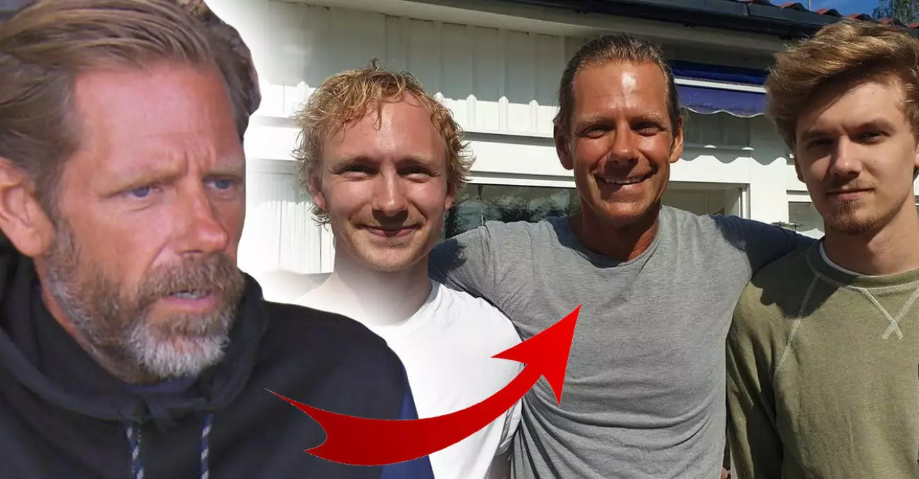 Robinson-Mattias Pettersson med sönerna Andreas och Daniel.
