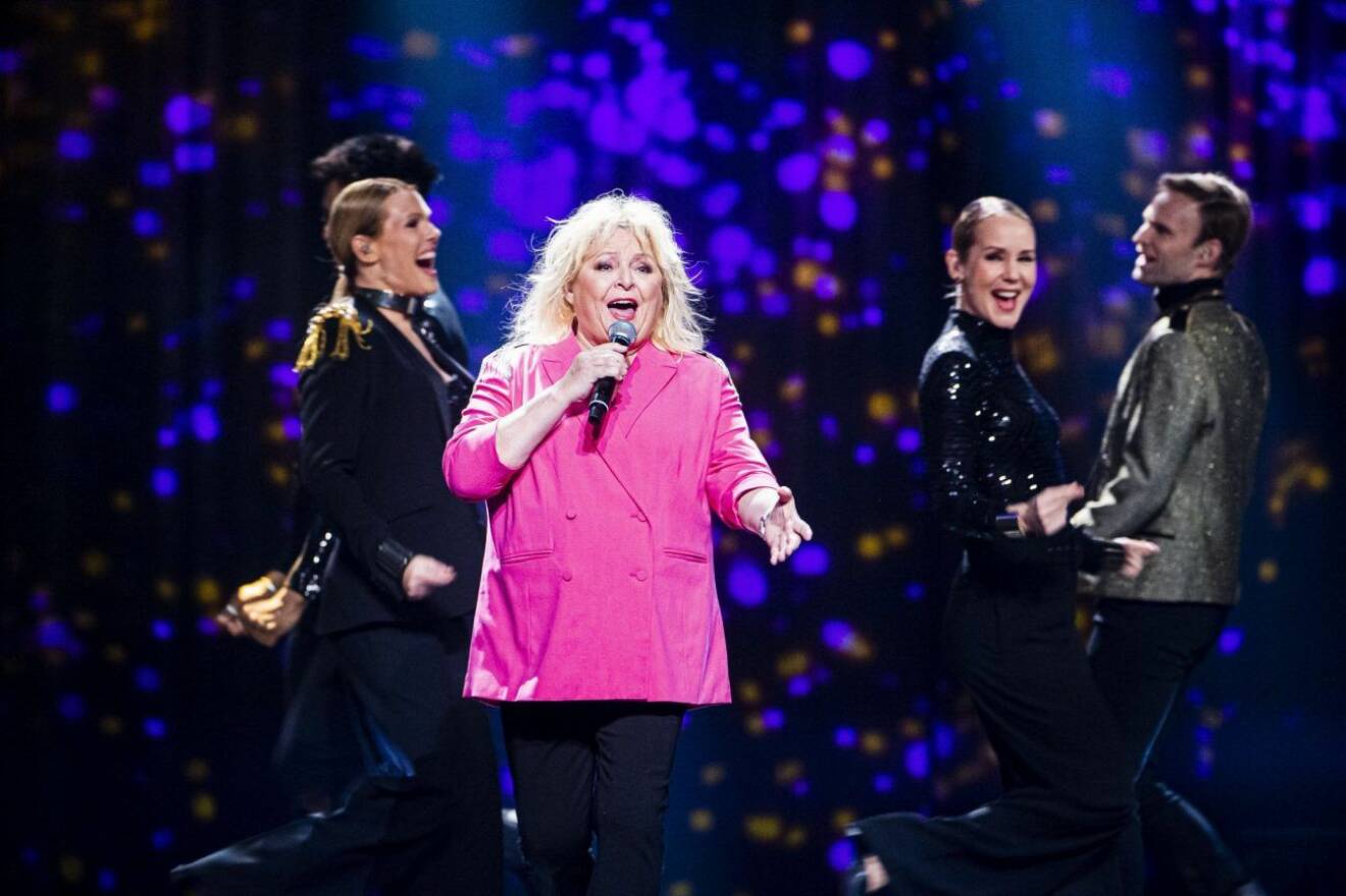 Kikki Danielsson under Melodifestivalen 2020. 