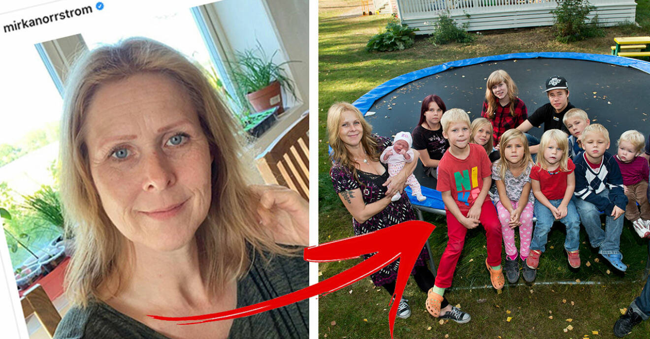 Mirka Norrström från familjen annorlunda med sina barn