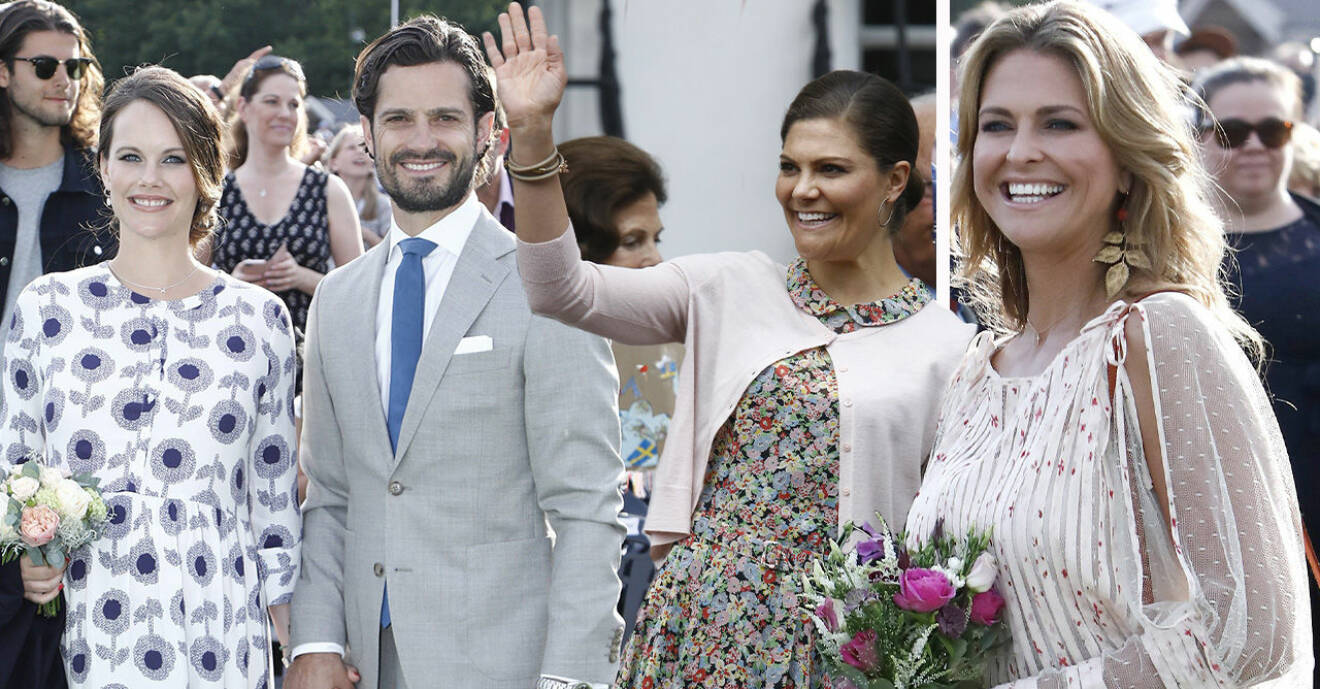 Sveriges prinsessor ler mot kameran under Victoriadagen