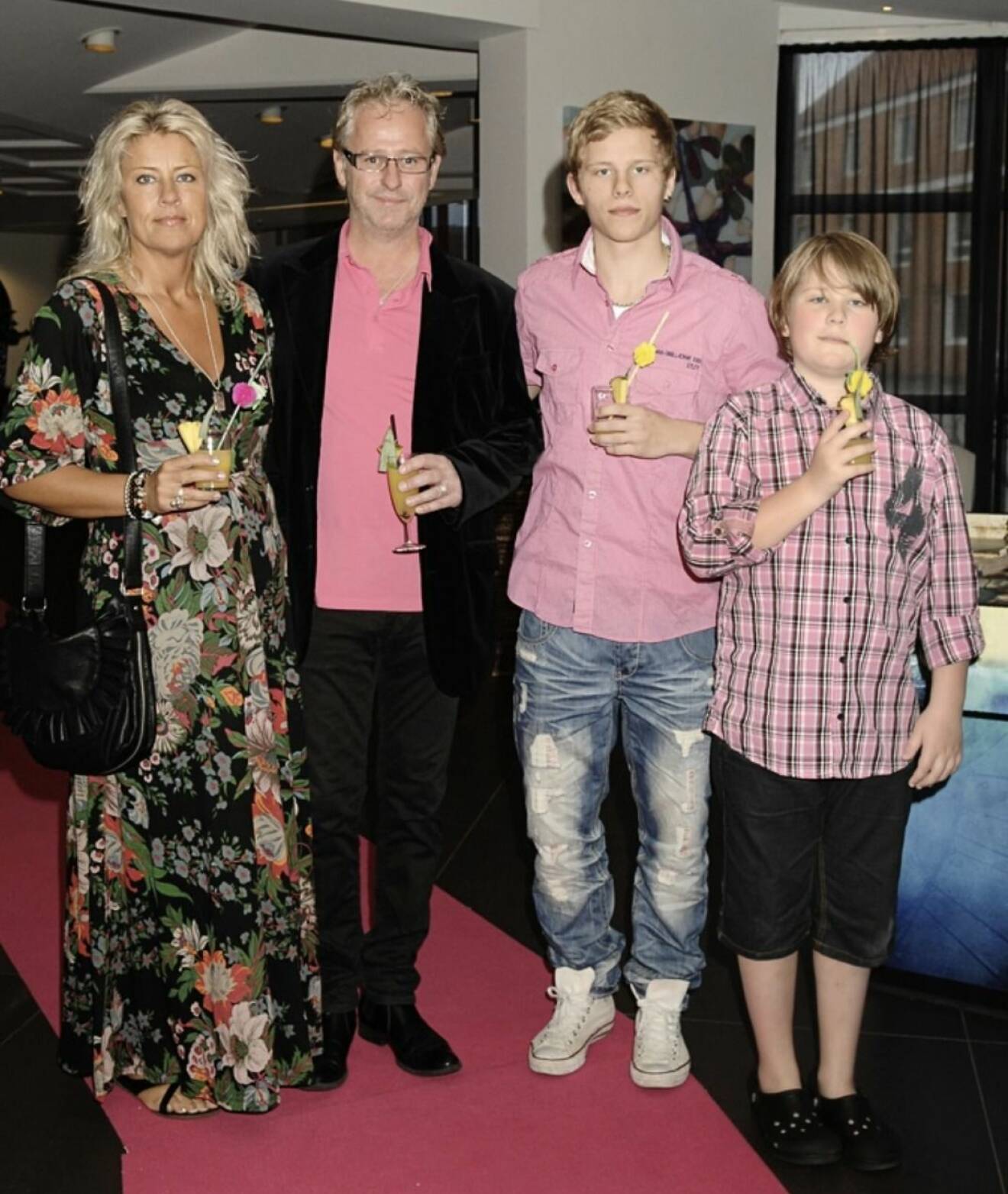 Uno Svenningsson med barnen Mark och Joel