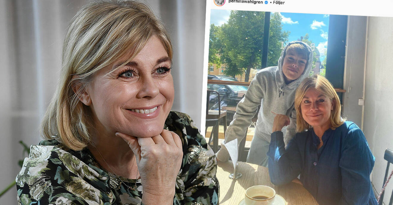 Följarna häpnar efter upptäckten i Pernilla Wahlgrens nya bild på sonen Theo