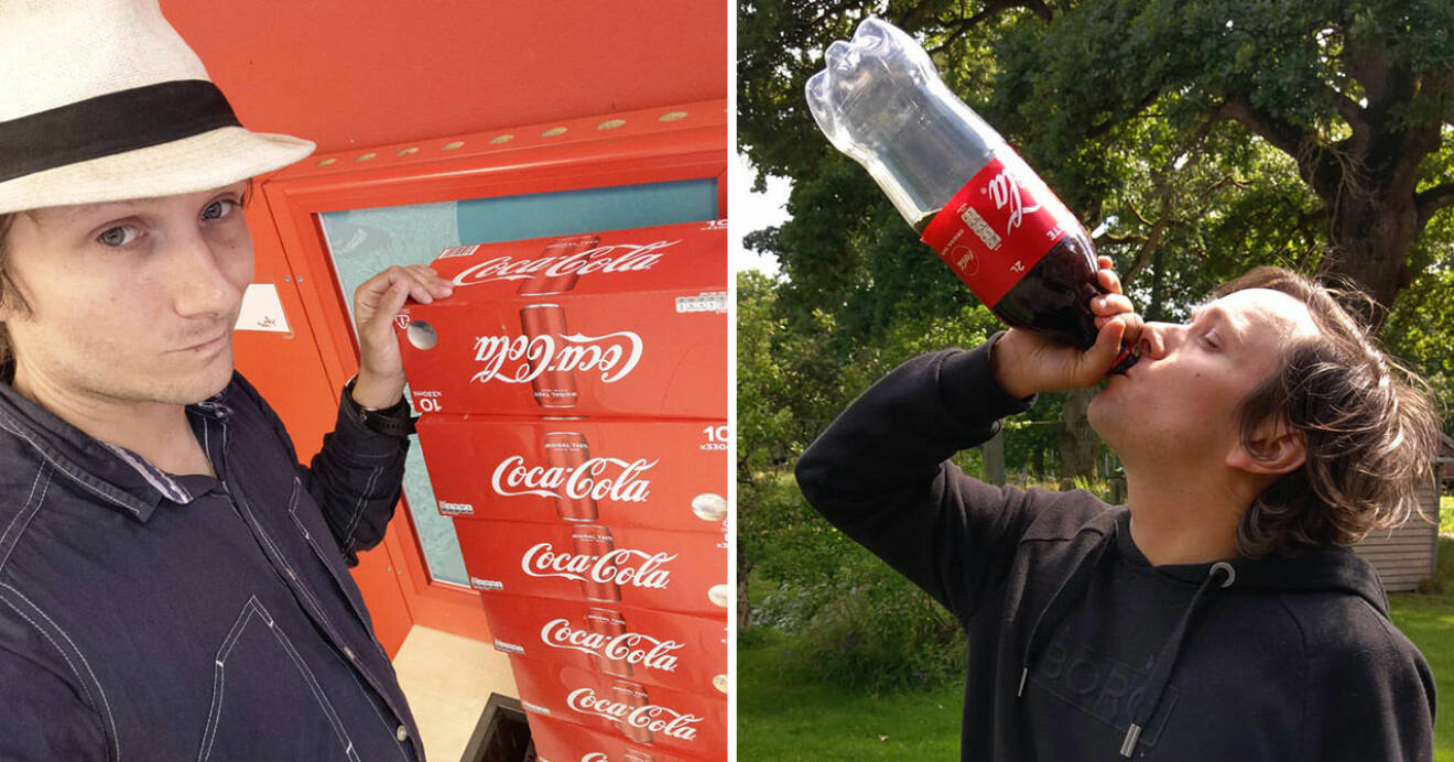 Robinson-Jani Jokinen älskar att dricka coca cola.