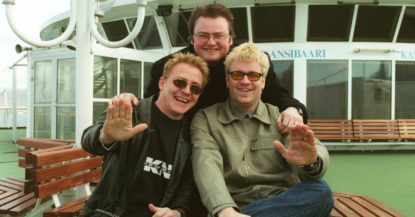 Robert Wåtz, Adam Alsing och Micke Syd Andersson ledde Röd avgång 1997.