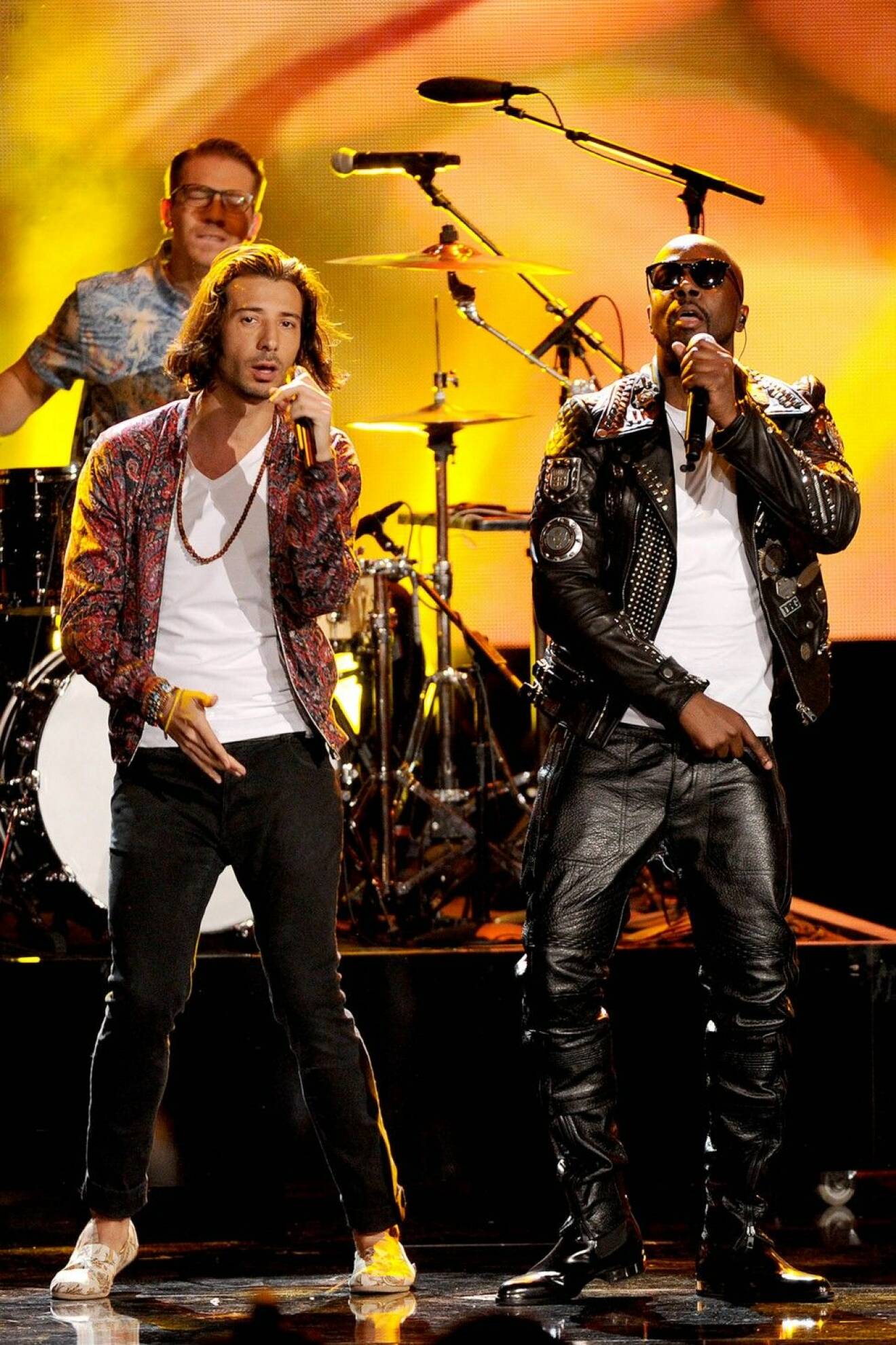 Wyclef Jean and Magic perform at the 2014 American Music Awards