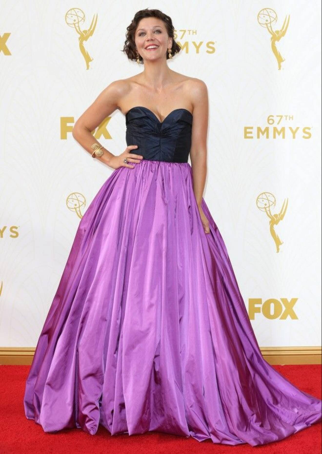 67th Annual Primetime Emmy Awards at Microsoft Theater - Red Carpet Arrivals Featuring: Maggie Gyllenhaal Where: Los Angeles, California, United States When: 20 Sep 2015 Credit: Brian To/WENN.com