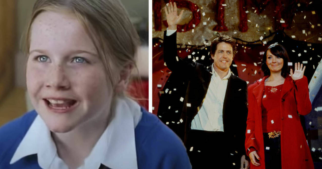 Lily Popplewell i Love actually med Hugh Grant.