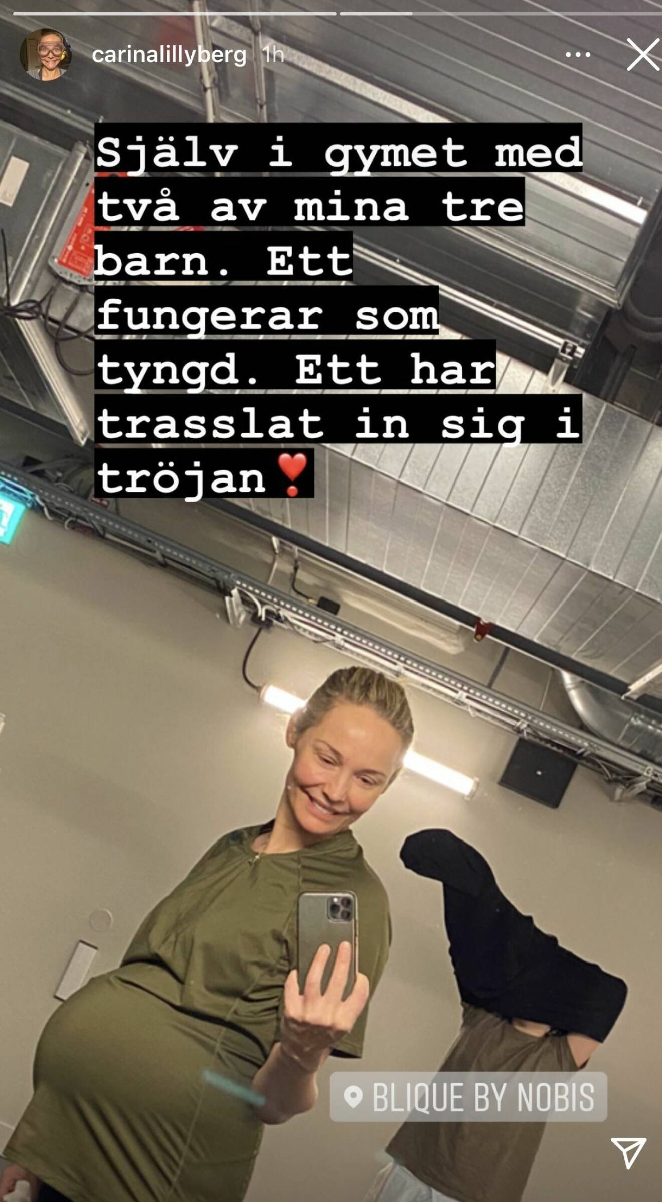 Carina Bergs Instagram story