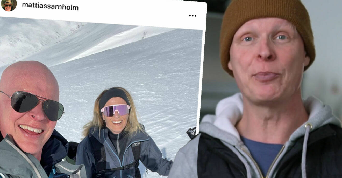 Mattias Särnholm med flickvännen Stina Sjölind på Instagram 2021