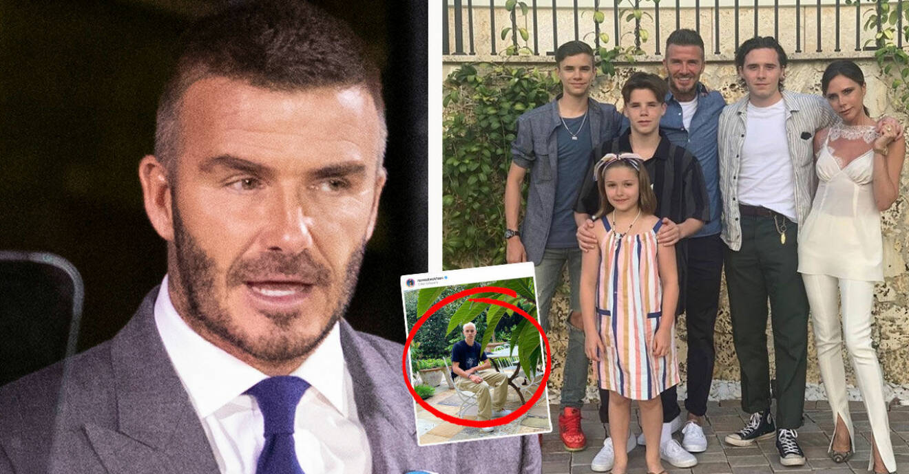 David Beckham och familjen, sonen Romeo har bytt hårstil