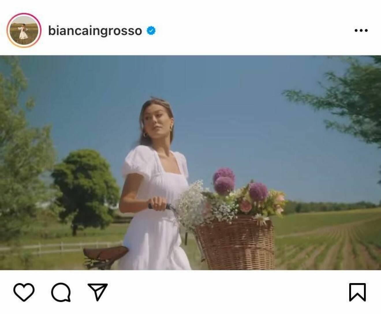 Bianca Ingrosso i Blomstertid-videon