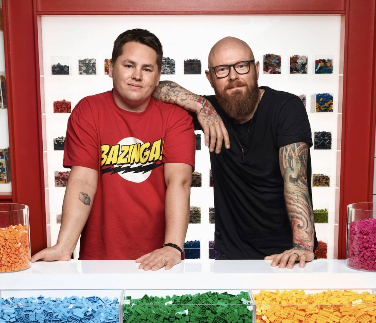 Jacob Pedersen och Robin Nilsson i Lego Masters Sverige 2021