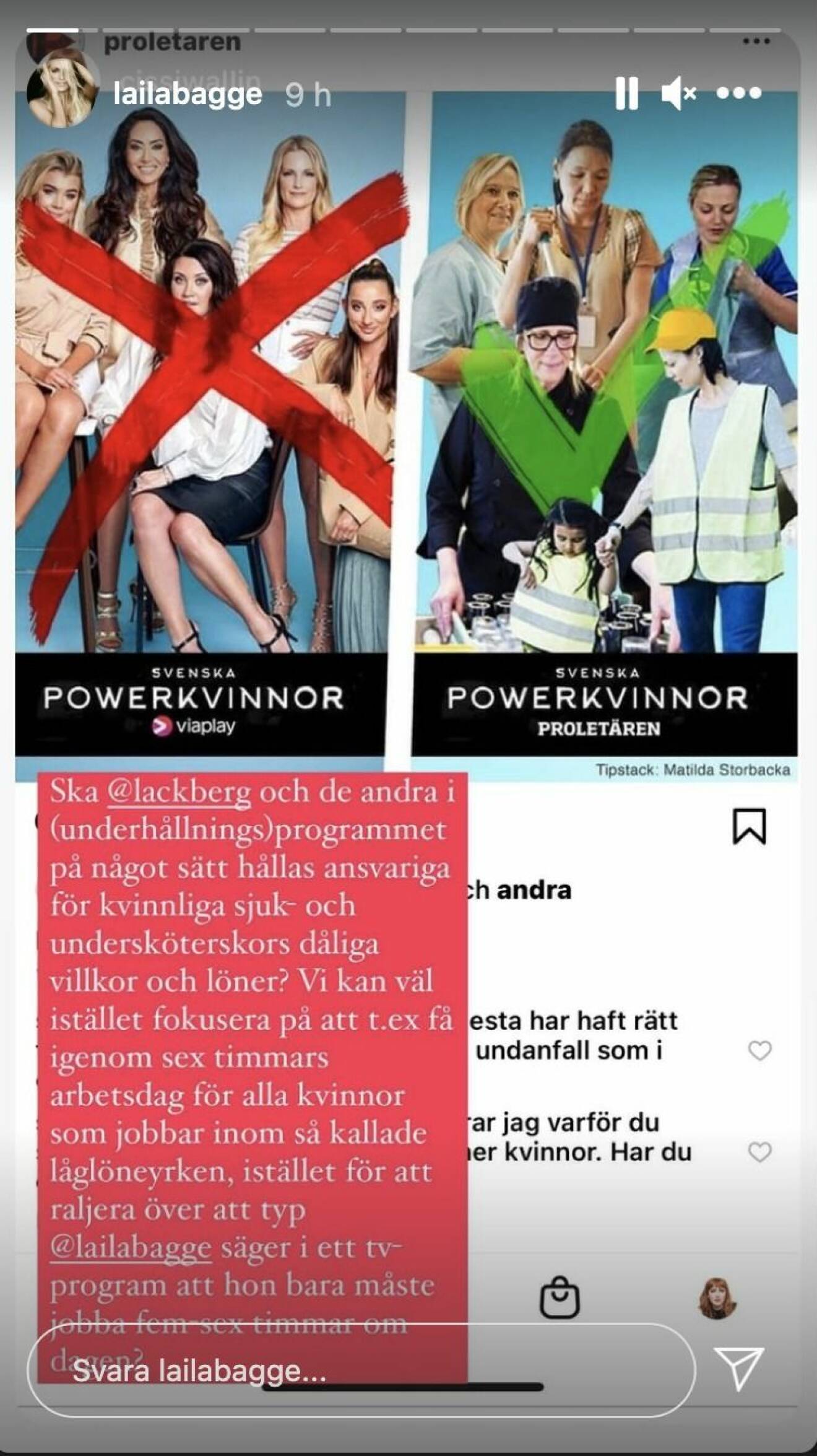 Cissi Wallin reagerar på kritiken mot Svenska Powerkvinnor.