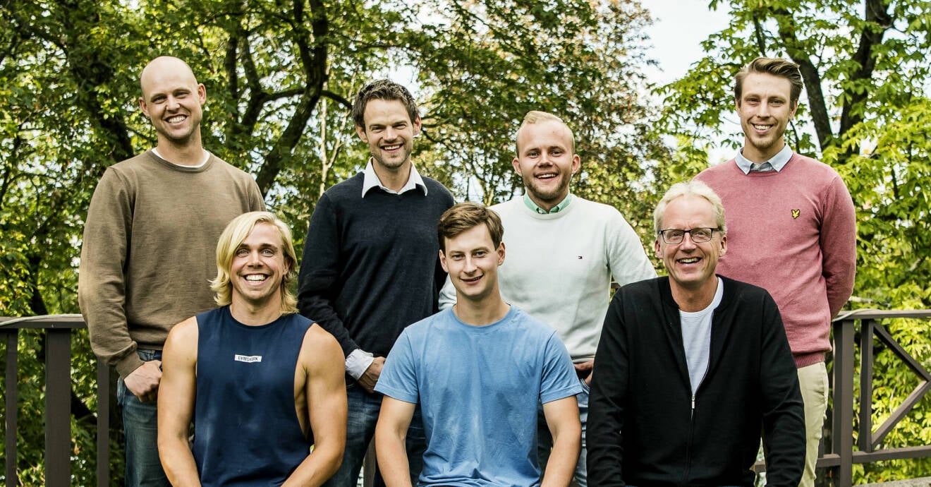 Alla deltagare i säsong 15 av Bonde söker fru 2019. Jimmy Olofsson, Per Hansson Edh, Oscar Fjärrstrand, Alexander Andersson Uffe Lindkvist, Mattias Karlsson och André Petersson.
