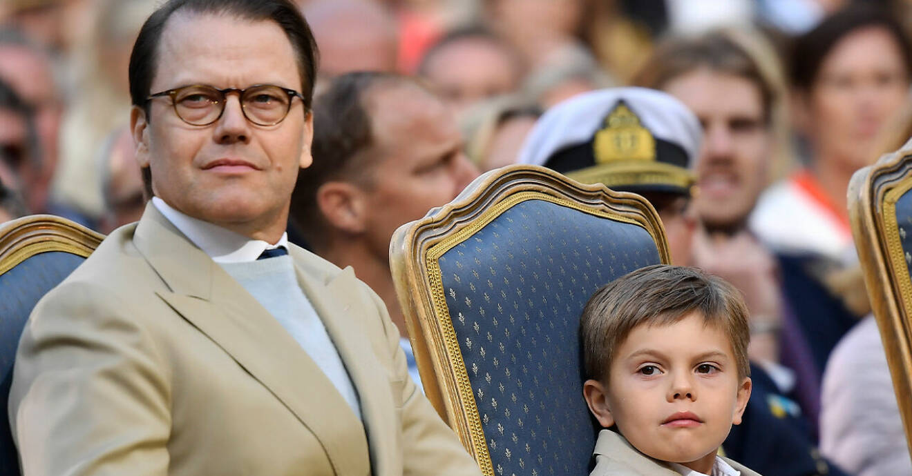 Prins Daniel med sonen prins Oscar.