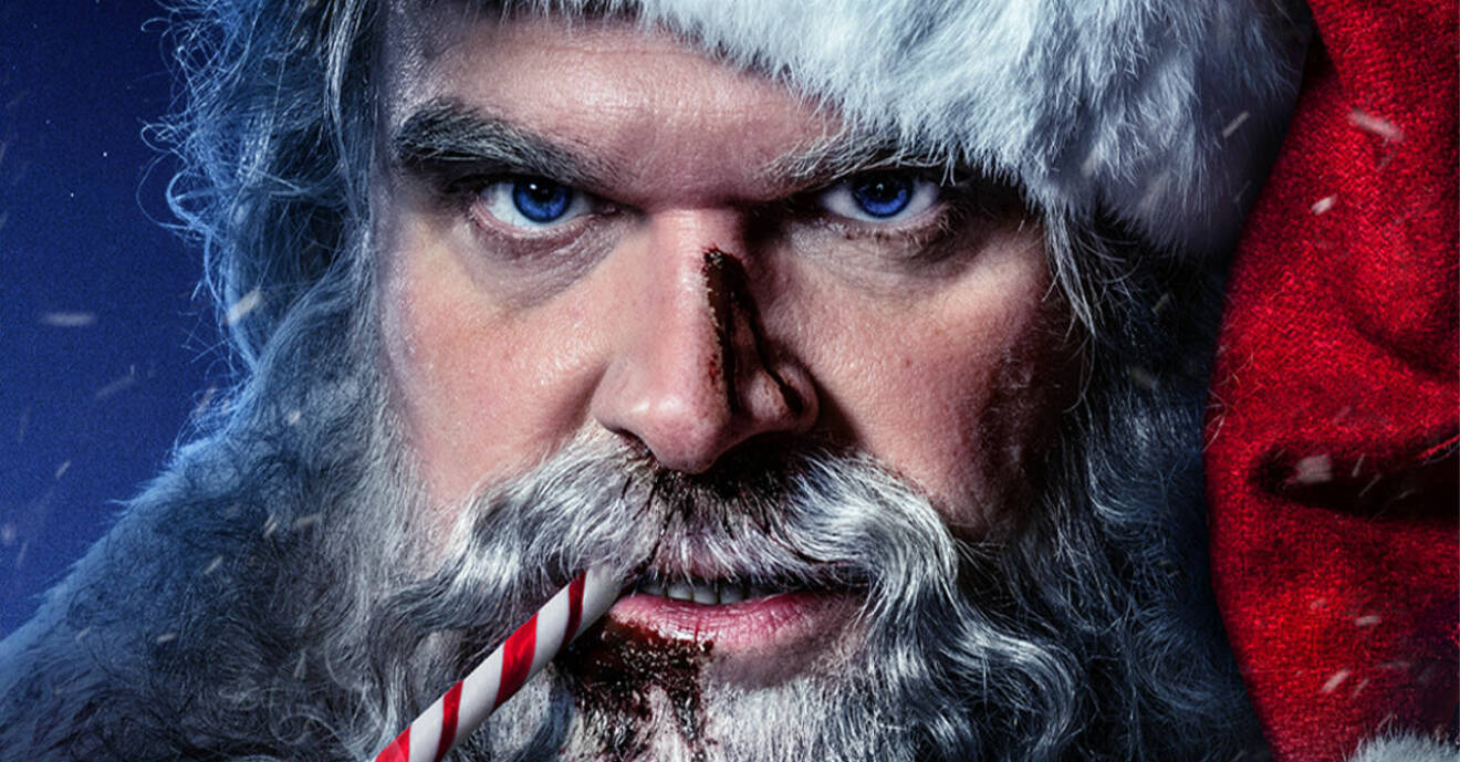 David Harbour som jultomten i Violent Night.