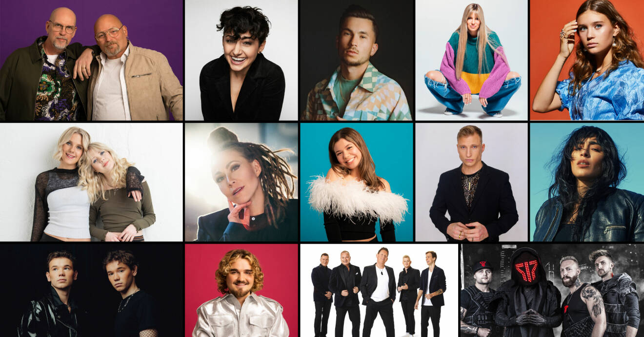 Artisterna i deltävling 3 och 4 i Melodifestivalen 2023.