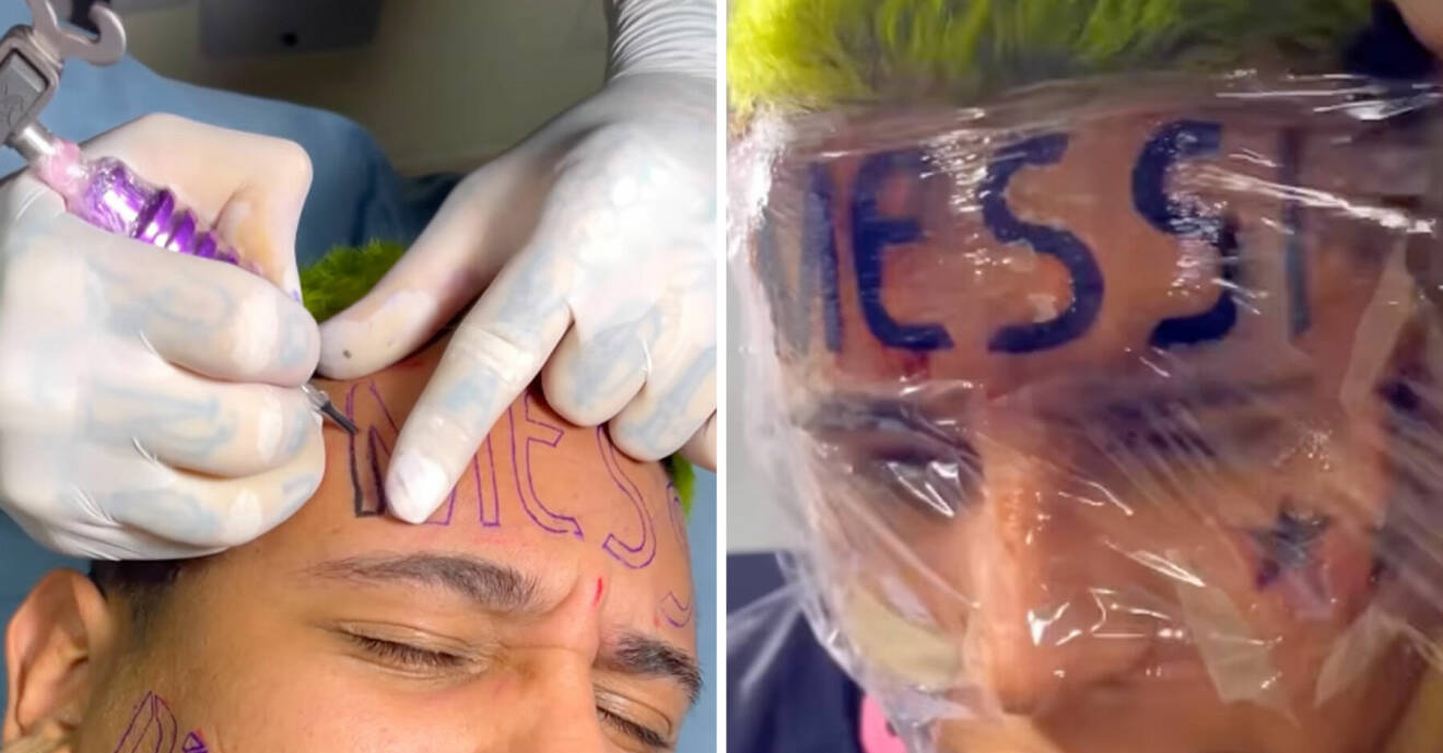 Colombianske influencern Mike Jambs ångrar sin Messi-tatuering.