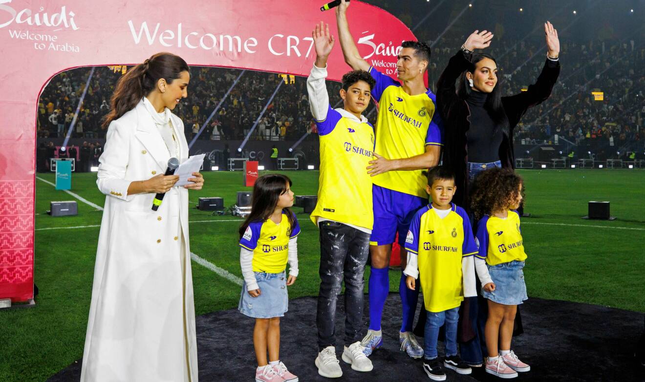 Cristiano Ronaldo med familjen.