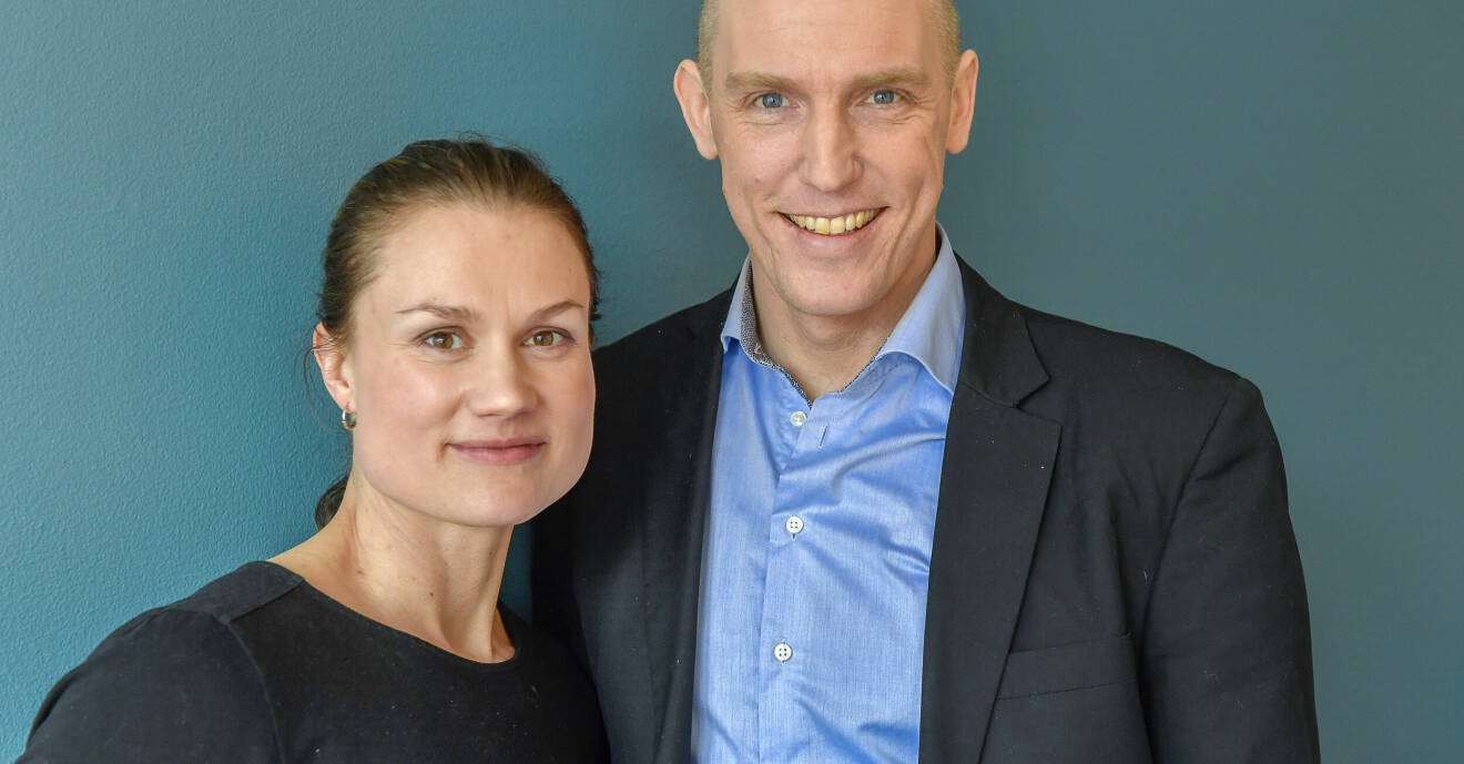 Björn Ferry tillsammans med sin fru Heidi Andersson, som tävlat i armbrytning.
