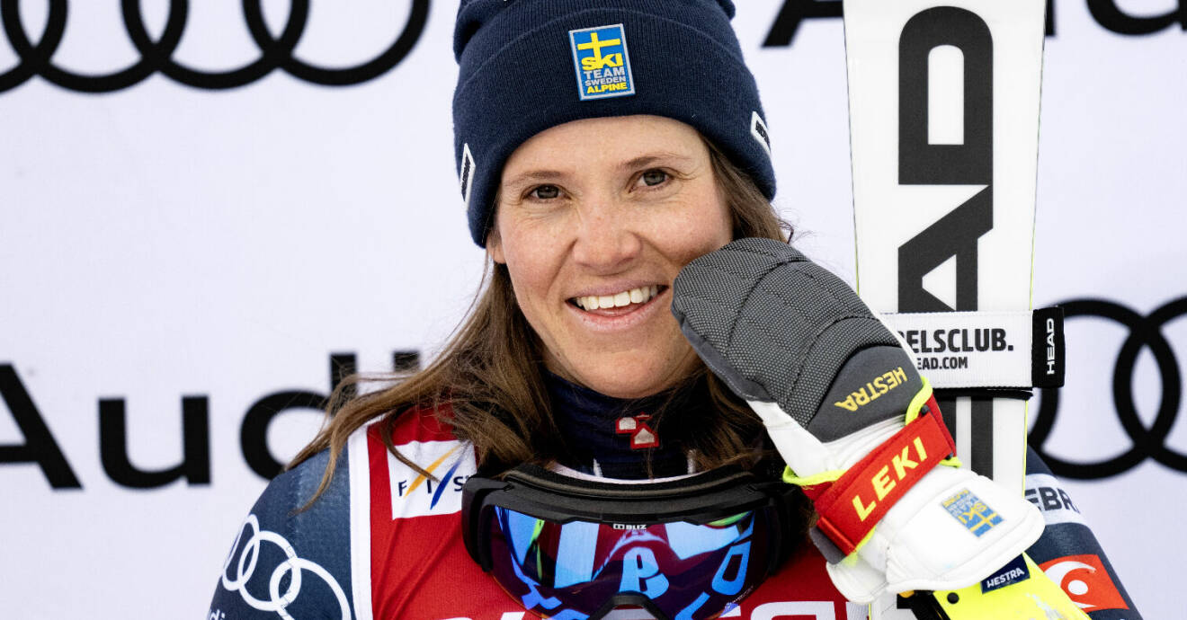 Sara Hector kom trea på hemmatävlingen i Åre.