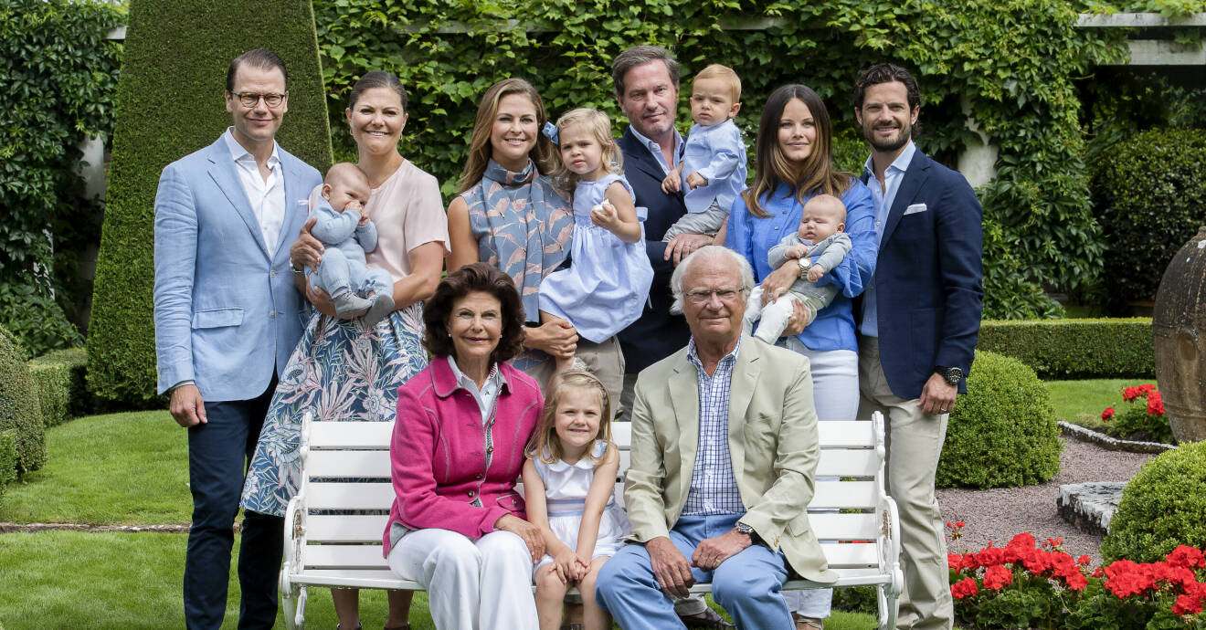 Kungliga familjen på Sollidens slott 17 juli 2016.