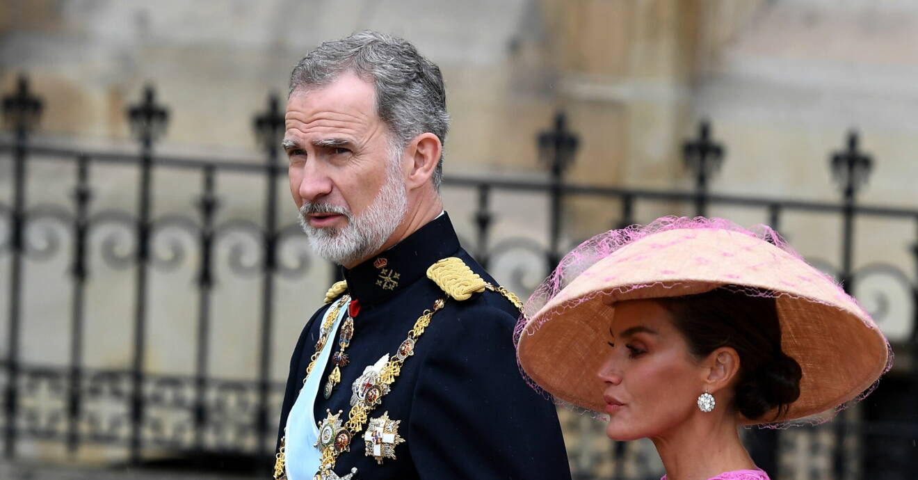 Kung Felipe VI av Spanien med drottning Letizia.