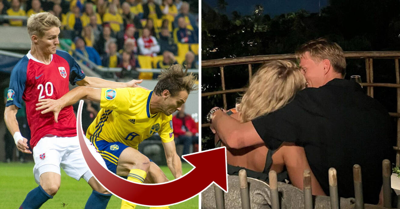Martin Ödegaard visar upp flickvännen Helene Spilling på sociala medier.