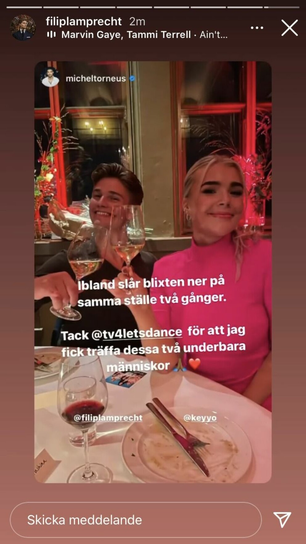 Även <span class=" bold" data-lab-bold_desktop="bold">Michel Tornéus </span>var på plats och publicerade denna bild.
