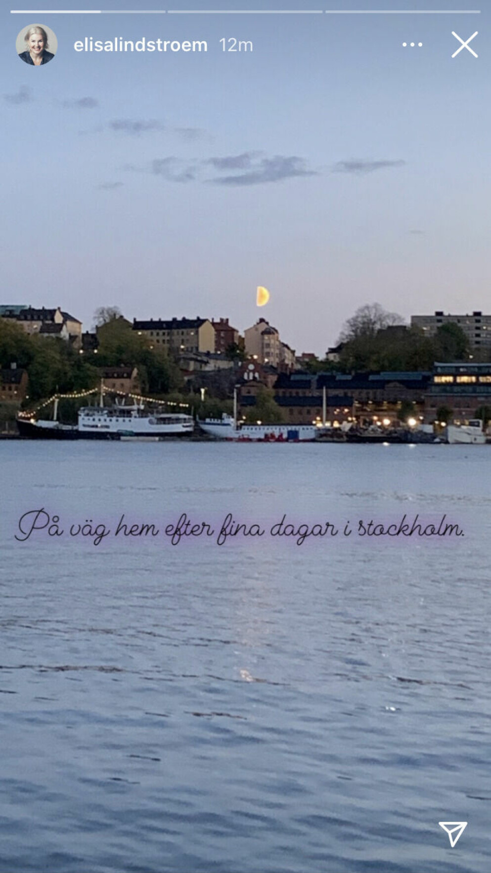 Elisa Lindström har befunnit sig i Stockholm ett par dagar berättar hon på Instagram.