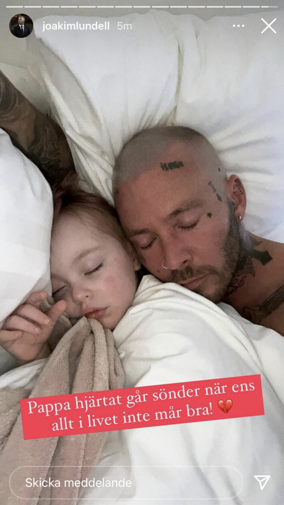 Joakim och dottern Lunabelle.