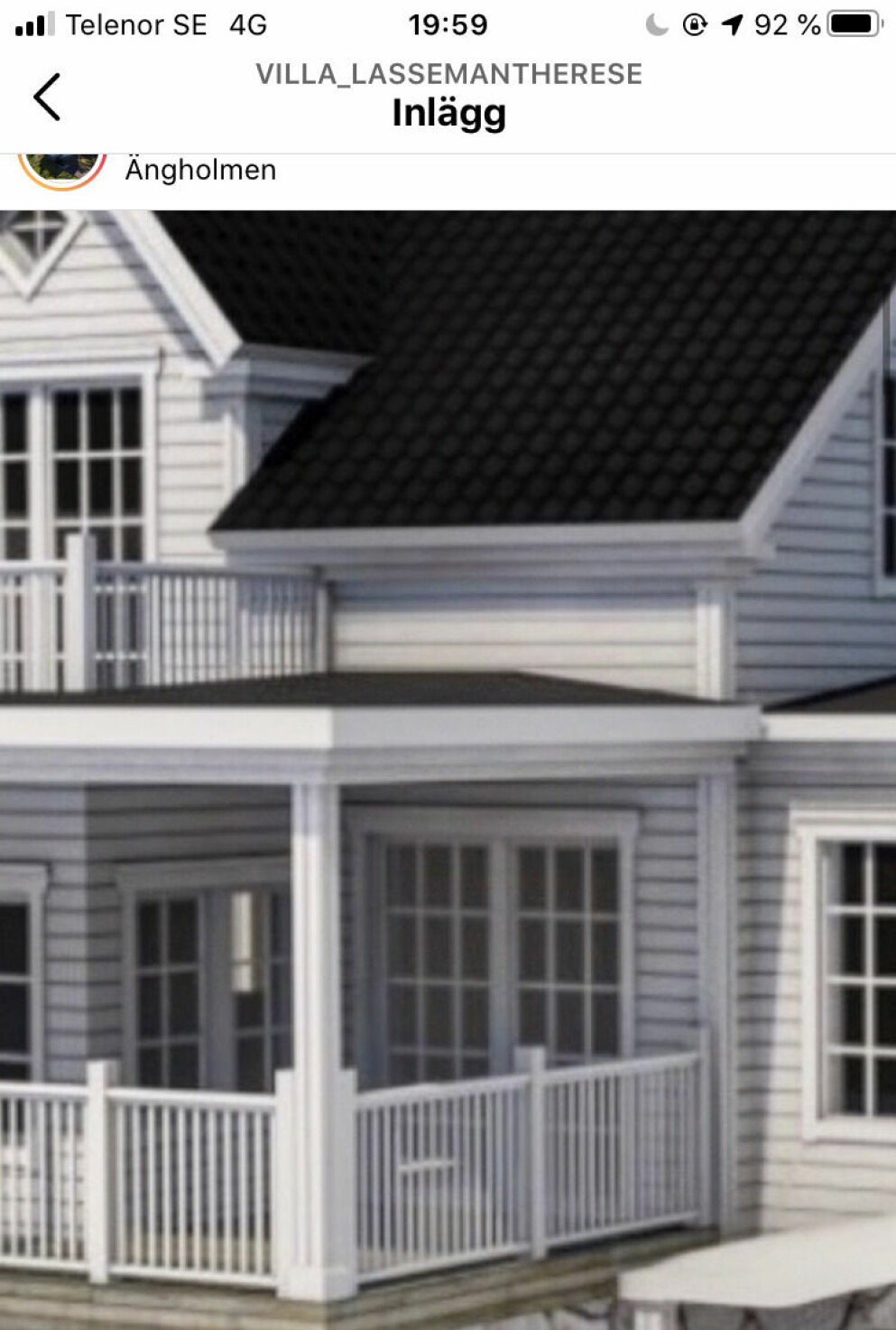 En ”sneak peak” på hur huset kommer se ut enligt Therese. Lasseman och Thereses hus