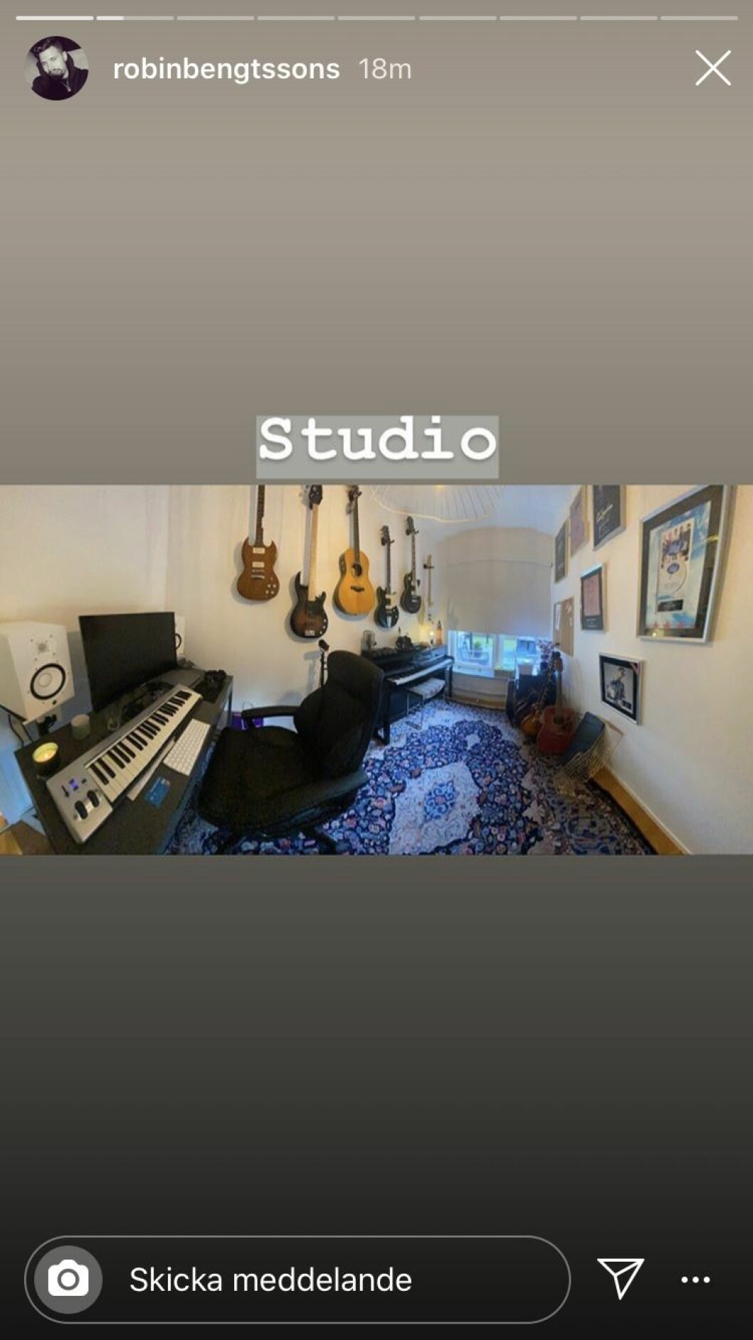 De har även en stor studio. Foto: Instagram