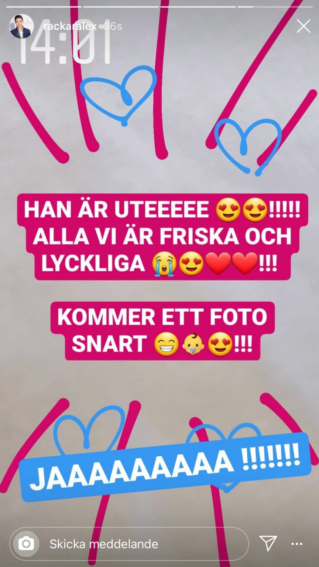 Alexander Hermansson och Caroline har fått en son