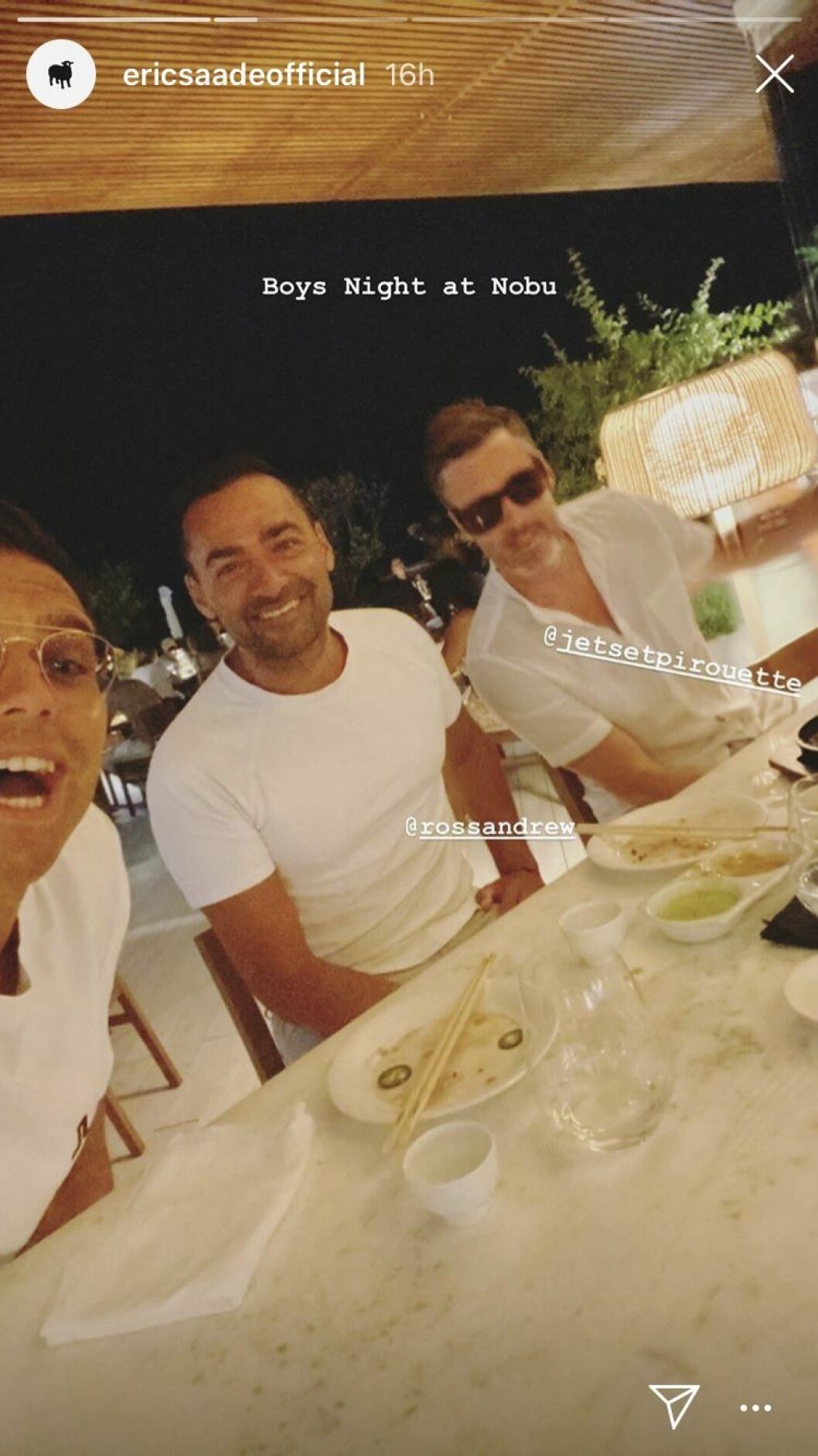 Foto: Instagram Eric Saade och Ross