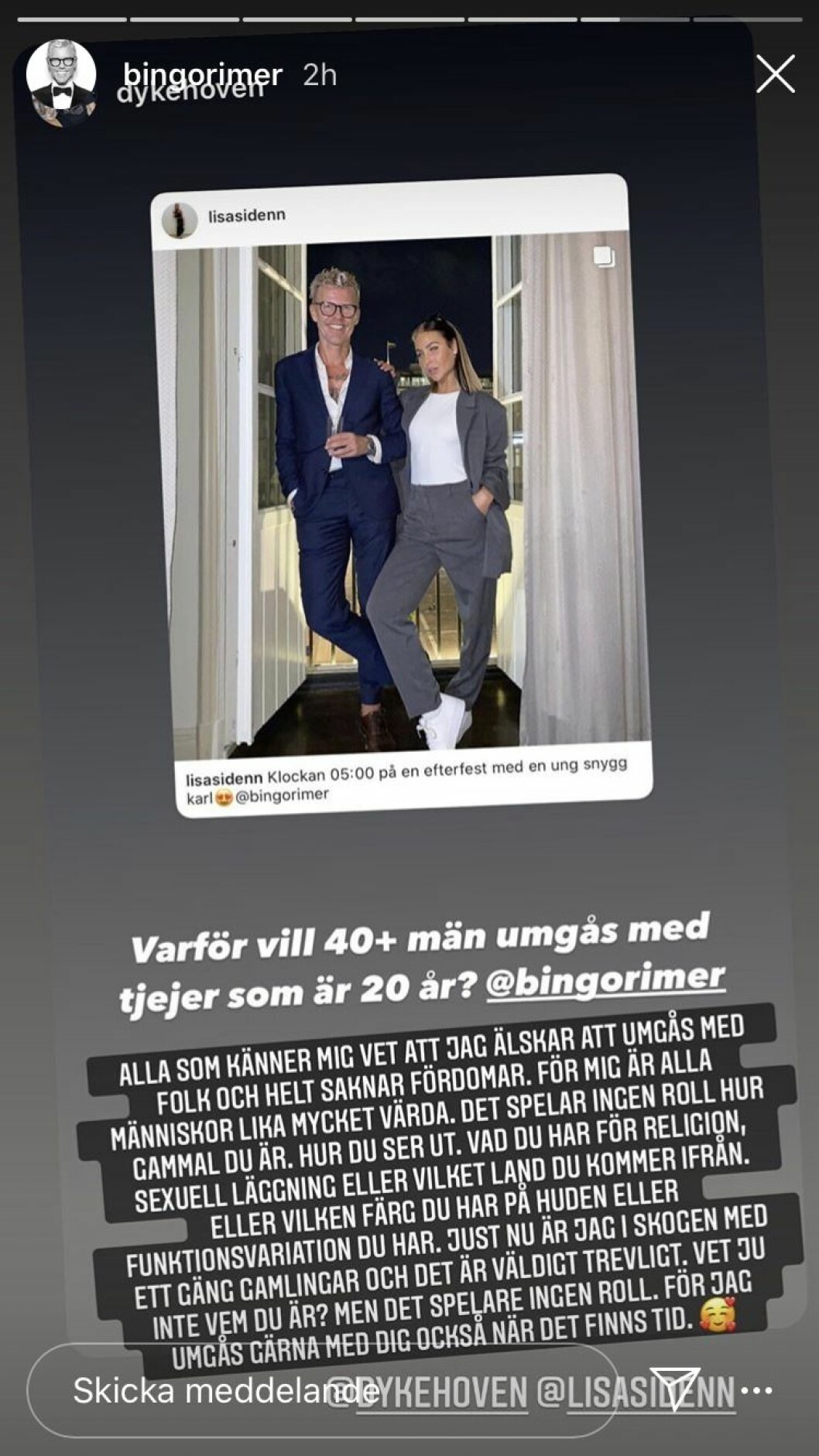 Foto: Instagram Bingo Rimér Instagram story