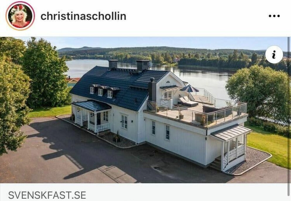 Peter Wahlgrens hus som nu är sålt, det blev ingen dålig summa! Christina Schollin har publicerat bild på huset.