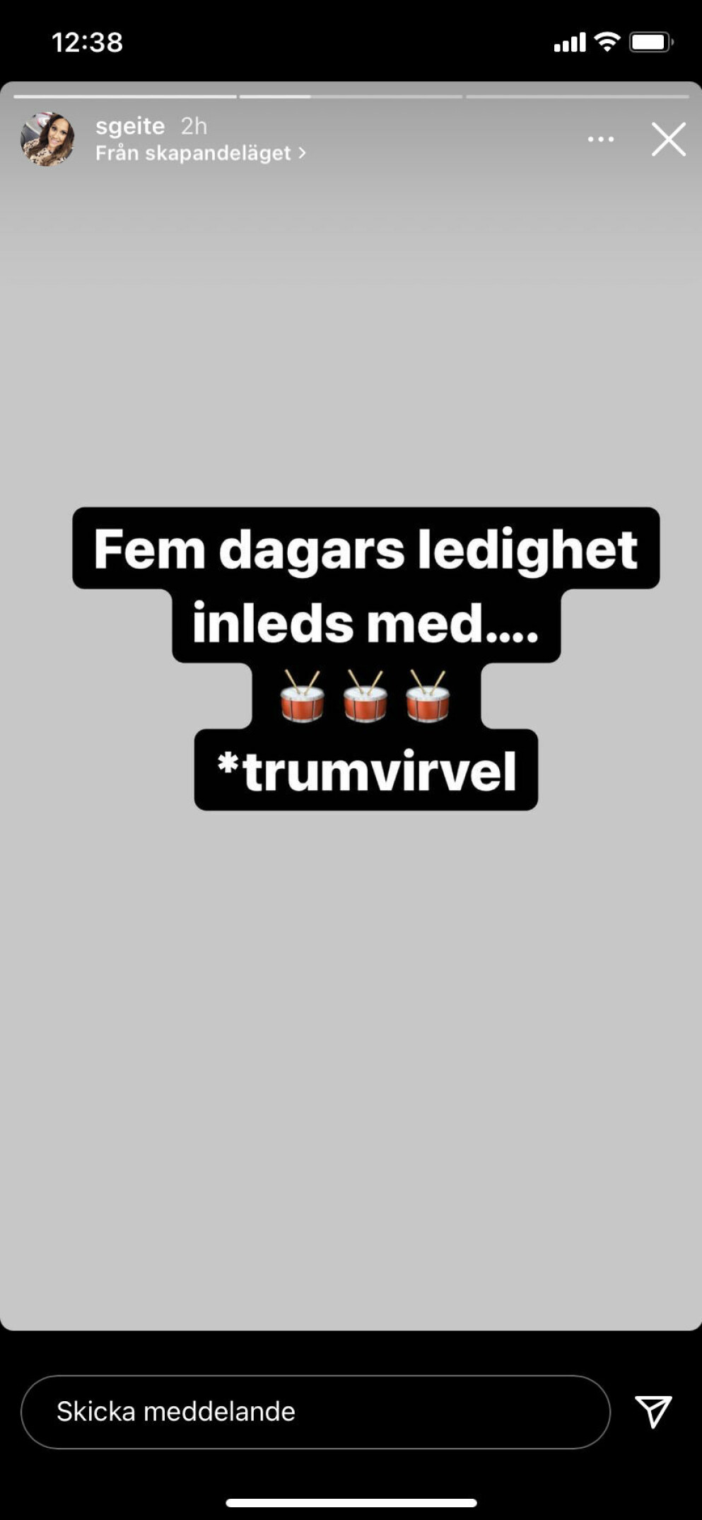 Sofia Geite berättar för sina följare att hon gått och blivit sjuk... Sofia Geite berättar för sina följare att hon gått och blivit sjuk
