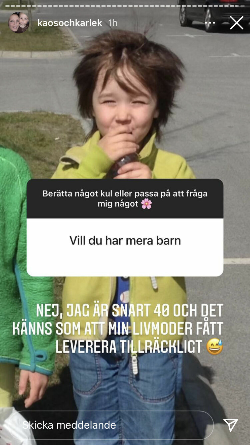 Matilda svarade på barnfrågan som följarna är väldigt nyfika på. Matilda Nikula om barn