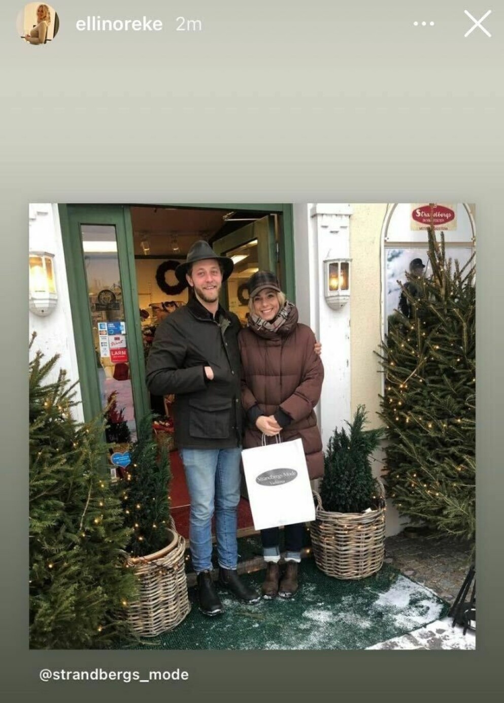 Ellinor och Filip tillsammans i mellandagarna. Ellinor och Filip
