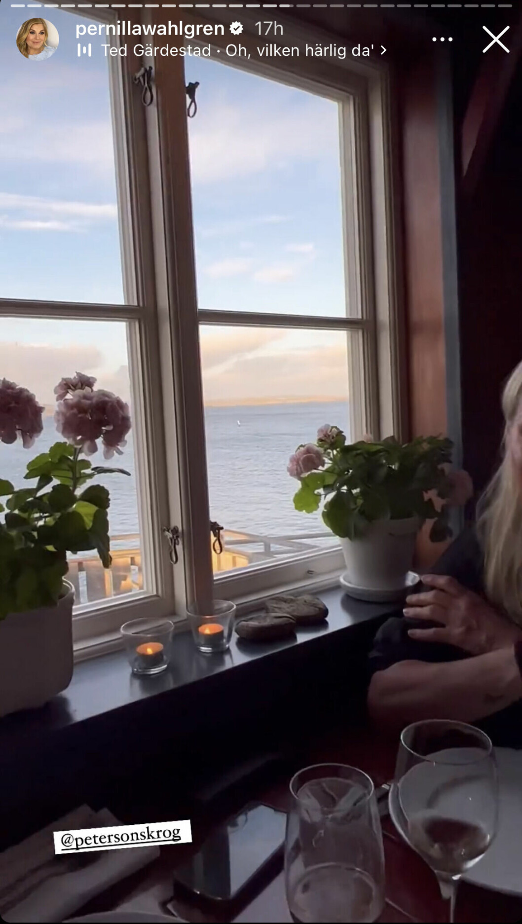Underbar havsutsikt från restaurangen!