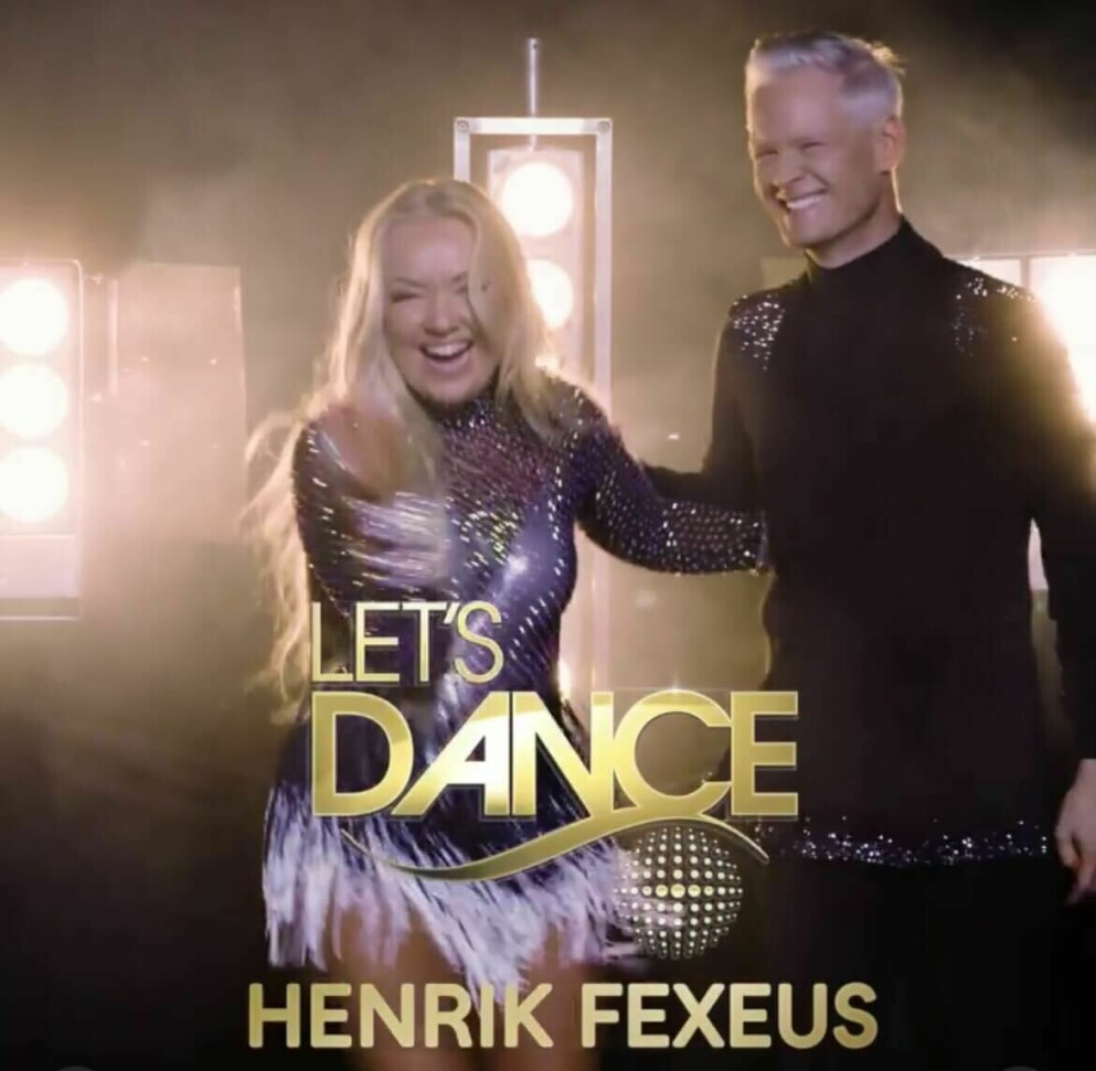 Henrik Fexeus och Malin Watson. Henrik Fexeus och Malin Watson i Let's dance 2022