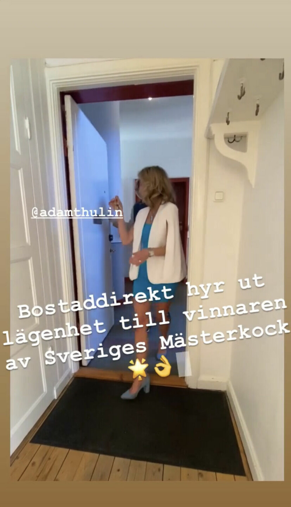 Smygtitt på Adams nya lägenhet. FOTO: INSTAGRAM